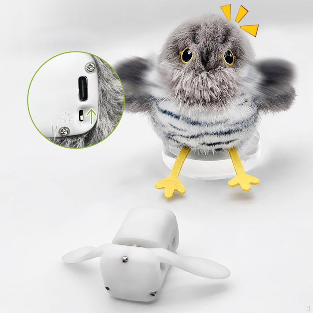 Interactive Flapping Bird Cat Toy Automatic Chirp Tweet for Indoor Cats Kitten Pet Supplies