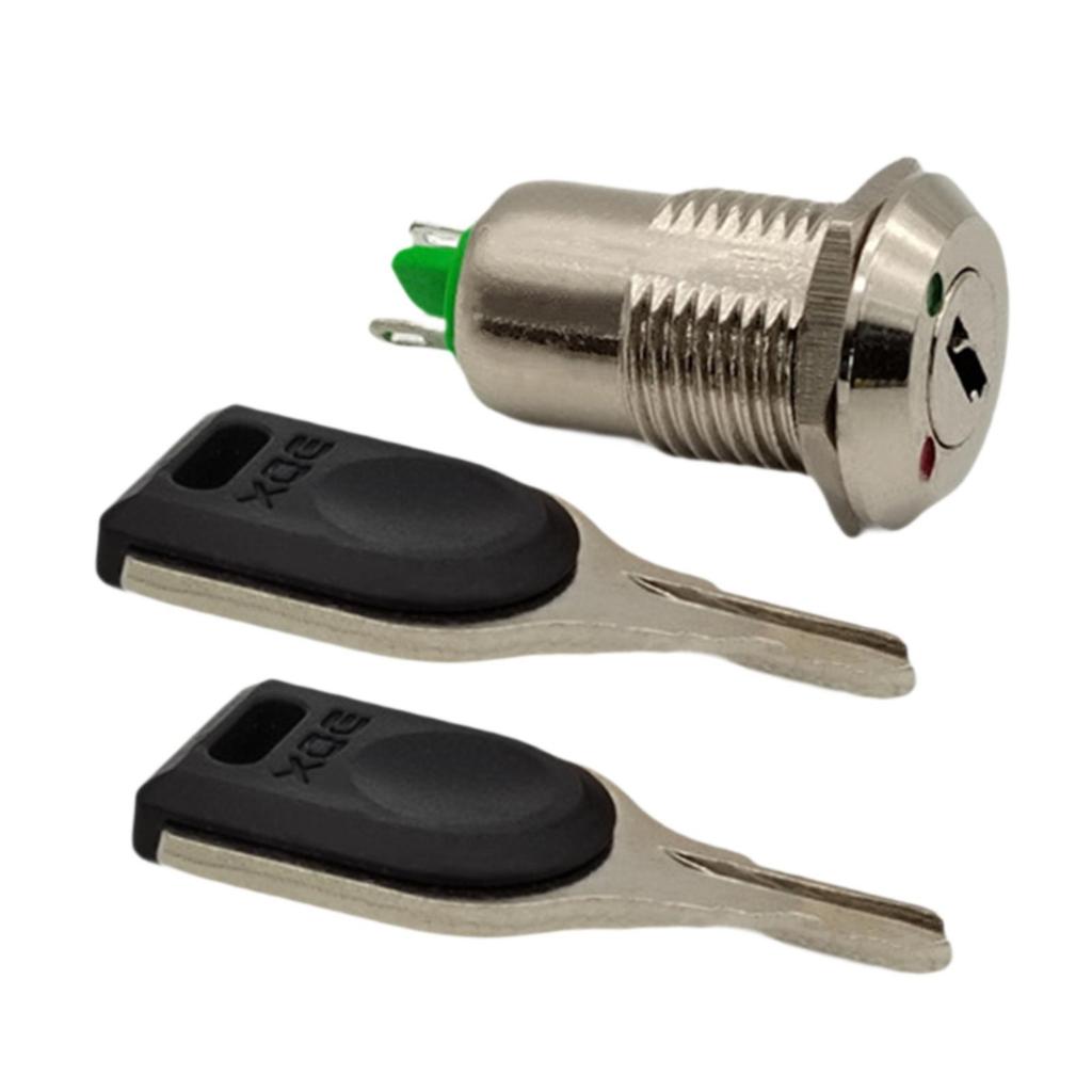 Metal Electronic Key Switch,Multipurpose,Practical,Convenient,Sturdy,Lightweight Phone Lock Portable,2 Keys 12mm,2 Positions