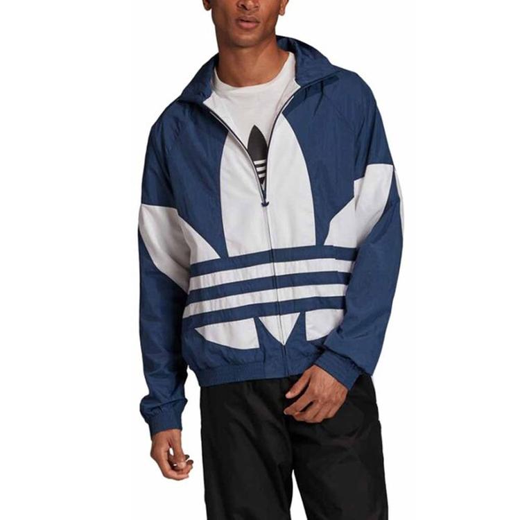 Adidas Originals Large Logo Zip Up Jacket Men Blue FM9894