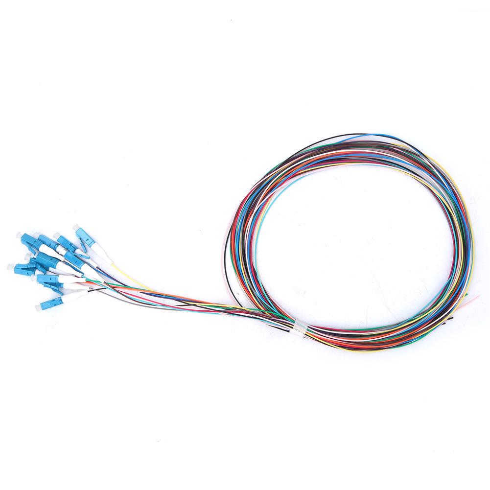 Fiber Pigtail LC Fiber Pigtail Optical Fiber Pigtail 12 Strand Fiber Optic Pigtail LC/UPC Single Mode Low Insertion Loss 1.5m
