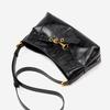 Cowhide Tote Bag Large Capacity Women's Leather Underarm Bag High Sense Commuter Shoulder Bag Retro Black Messenger Bag Bag
