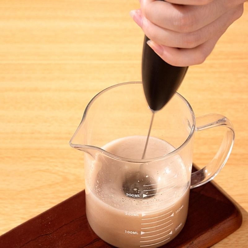 Miniature Electric Whisk for Lattes and Cappuccinos Handheld Milk Frother for Home or Office Battery Powered Drink Mixer