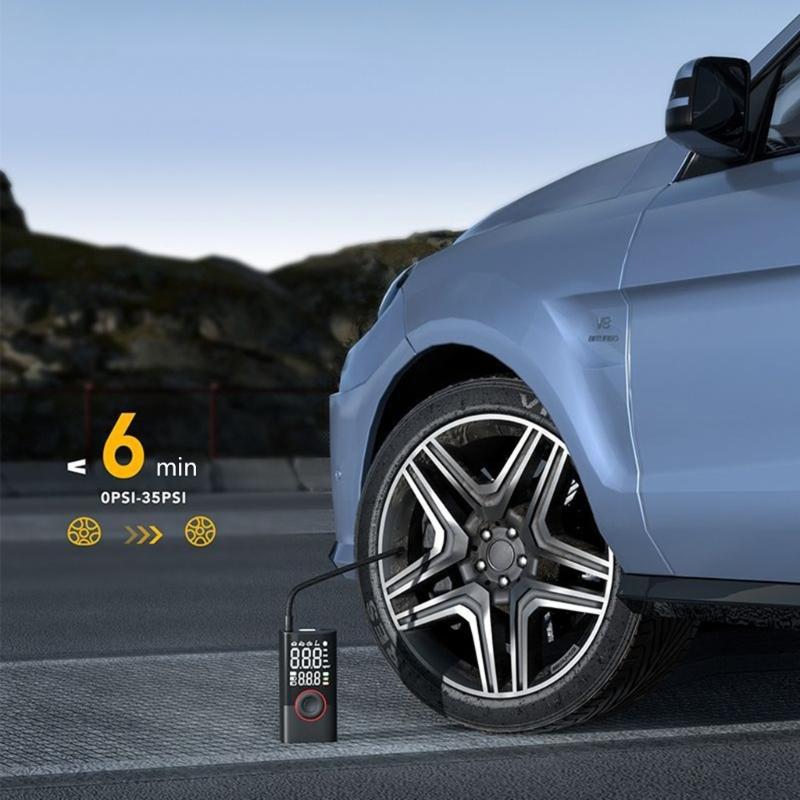 Car Jump Starters Air Compressor Wireless Tire Inflator Pump Digital Tire Inflator Automotive Starting Device with Light