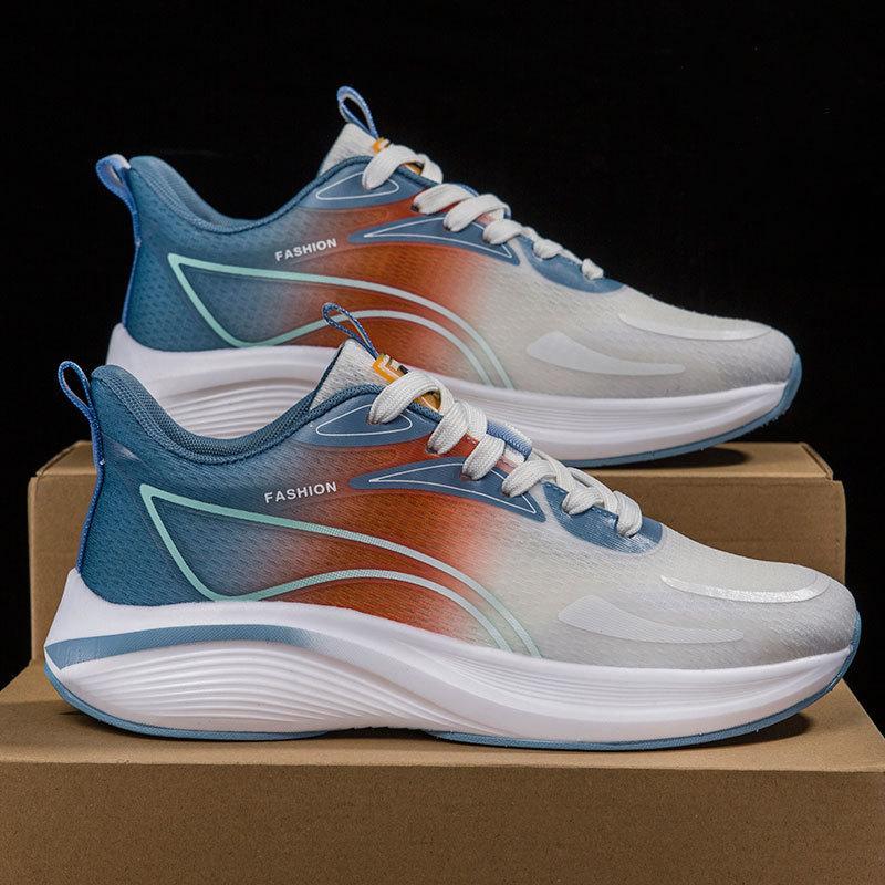 

Couple spring and summer new ultra-light soft-soled running shoes 2025 low-top shredded fish breathable mesh casual trendy sports shoes 39