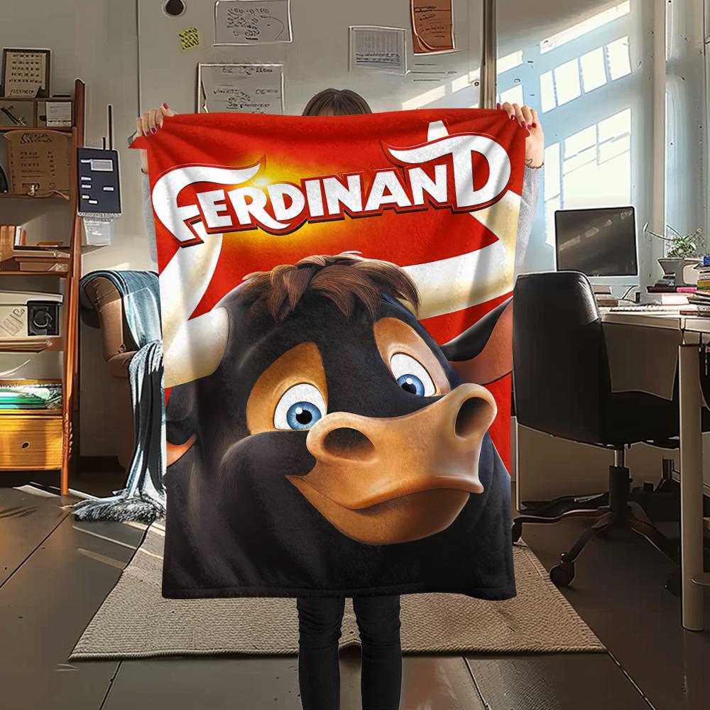 1 st Ferdinand Print Flanellduk, Högkvalitet för Alla Årstider, Heminredning, Värme och Komfort, Perfekt för Julklappar