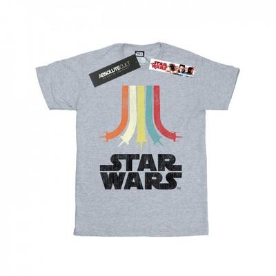 Womens/Ladies Retro Rainbow Cotton Boyfriend T-Shirt