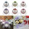 Metal Candy Boxes for Wedding Party Decorations Gift Bags with Ribbons Flower Souvenirs Gift for Guests Carriage Style
