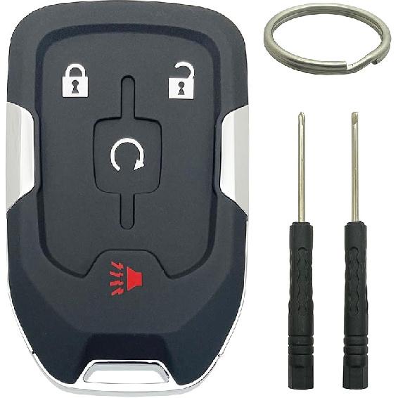 Smart Key Fob Shell Case Replacement Fits For GMC Acadia Terrain Keyless Entry Car Remote Cover HYQ1EA (4 Buttons A)