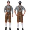 Halloween Bavarian Oktoberfest Costume Lederhosen Shirt Set Adult Party Cosplay Outfit