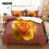 Yellow Flowers Queen Size Sleep Bedding Collection Bed Cover Collection Bedding Digital Printing Bed Linen King Size Size Bed Cover Collection Bedding