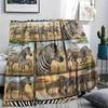 Animal Pattern Frame Print Flannel Blanket High quality Comfortable for All Seasons Home Decor Warmth and Comfort Perfect for Christmas Gifts