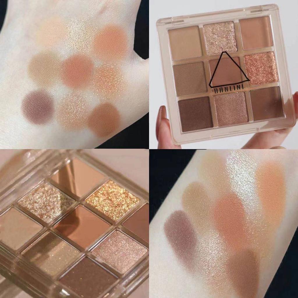 

Женские тени для век Чай с молоком Девятицветная палитра теней для век Jiugongge Тени для век Акриловые телесные цвета Тени для век цвета земли / Девятицветные тени для век