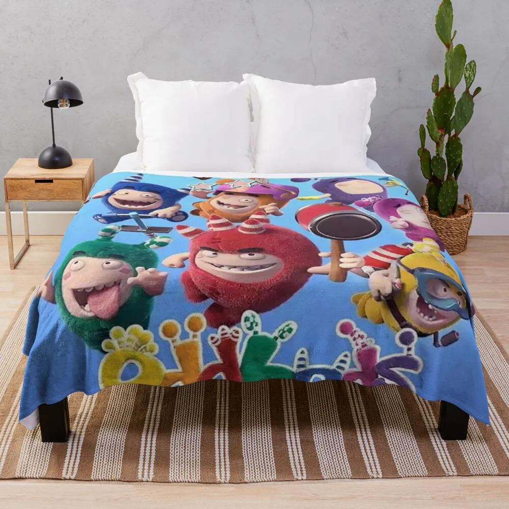 Exquisite Fashion Items Unisex Oddbods Tv Animation Throw Blanket Summer Bedding Blankets Kawaii Blanket Gift Throw Blanket