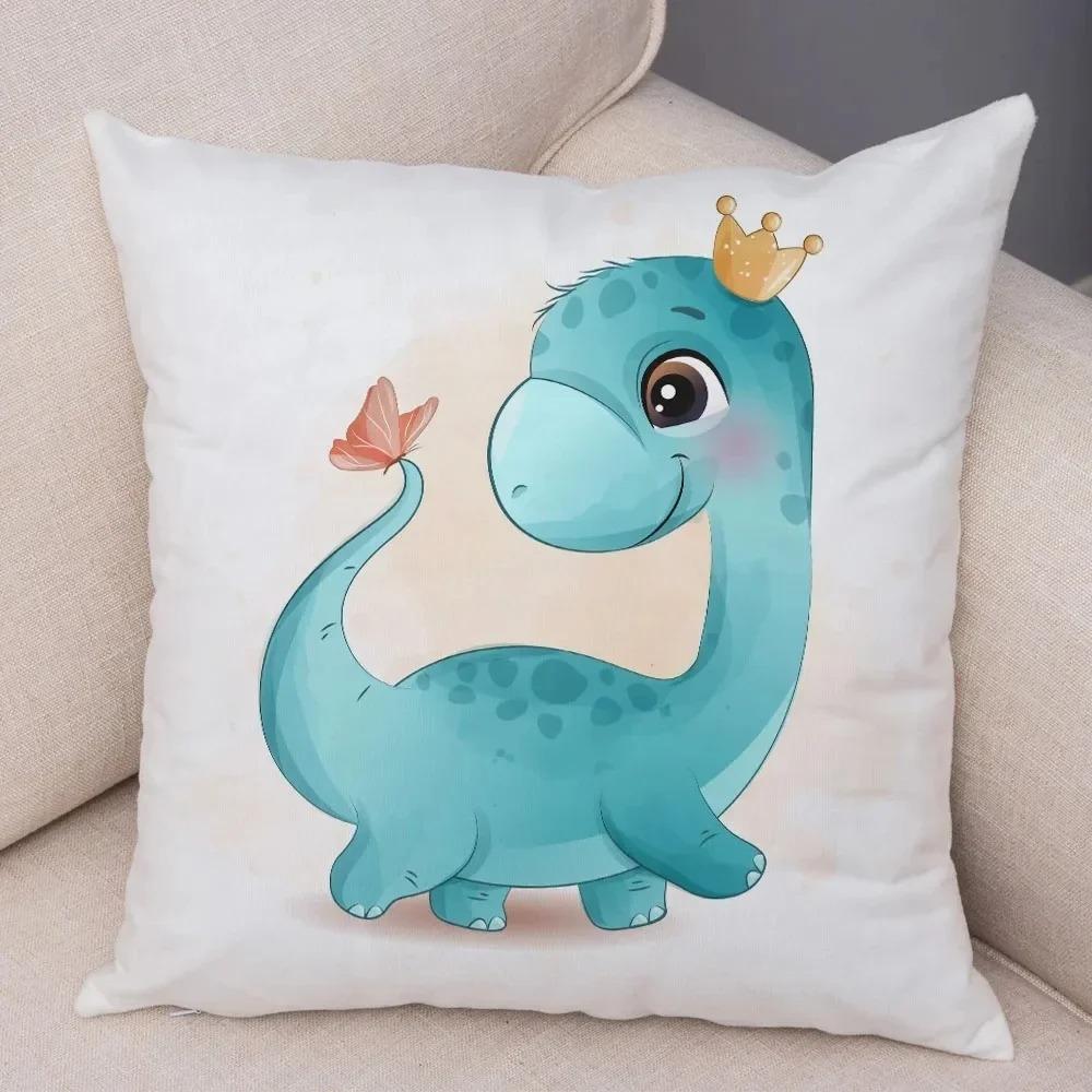 

Мультфильм Юрский динозавр Декоративная наволочка для автомобиля Украшения для офиса Гостиная Диван Домашняя наволочка 40x40cm