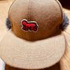 Used CA4LA Kashira Keith Haring Flight Cap 2way Faux Fur Fluffy Brown