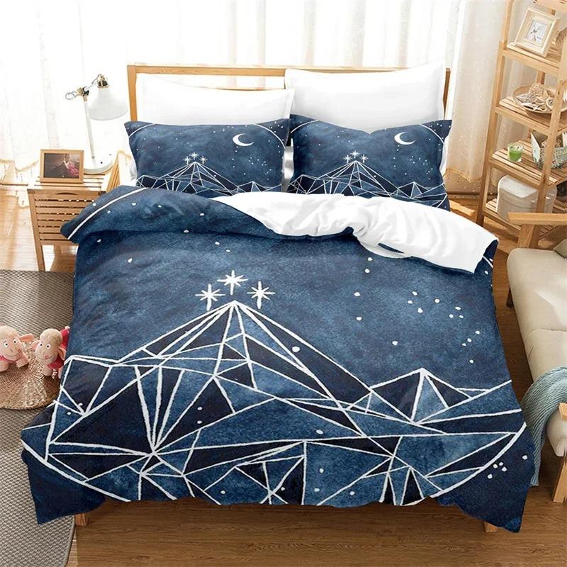 Husă de Plapumă Modernă din Marmură Mărime King Queen Pentru Fete Copii Adolescenți Model Geometric Husă de Plapumă Microfibră Set de Lenjerie de Pat Abstract