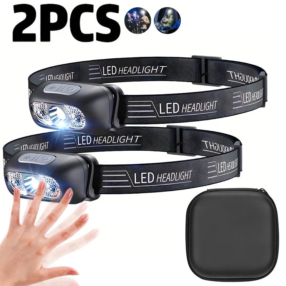 High Power LED Motion Sensor Headlamp Portable USB Rechargeable Waterproof Head Flashlight for Outdoor Camping Emergency Work