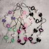 KKBEAD Love Beaded Phone Chain Pendant - Girls' Bow, Japanese & Korean Style Lanyard