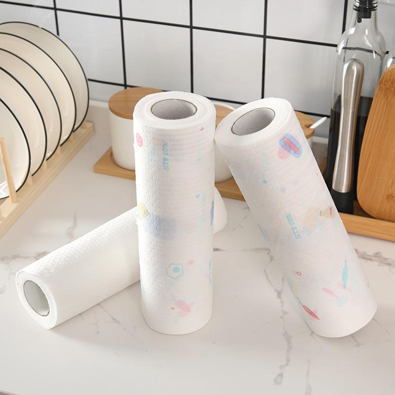 Lazy Rag Dual-Use Extra Large & Thick Kitchen Disposable Paper Towels for Household Cleaning