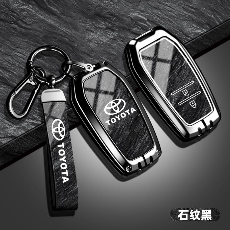 Car Key Case Cover Shell Key holder Bag For Toyota C-HR Hilux Fortuner Land Cruiser 200 Camry Corolla Crown RAV4 2023 2024 2025