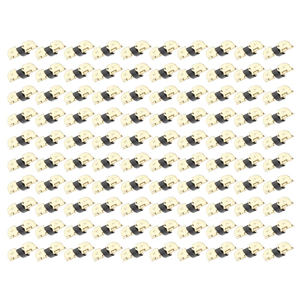 100 Pcs Spring Hinge Sturdy Iron Self Closing Spring Loaded Hinge for Glasses Case Jewelry Box