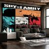 Spyfamily Wall Tapestry Aesthetic Wall Hanging Printed Fabric Blanket Decorative Tapestries For Bedroom Living Room Home Decor