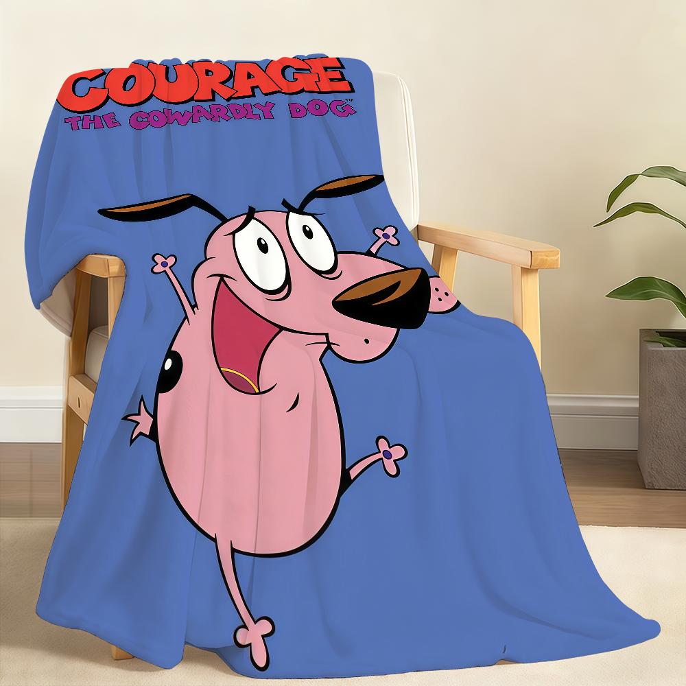 Kawaii Cartone Animato C CORAGGIO T Il C Codardo D Cani Coperta Per Morbida Coperta da Lanciare per Picnic Letto Divano Casa Camera da Letto Calda Confortevole