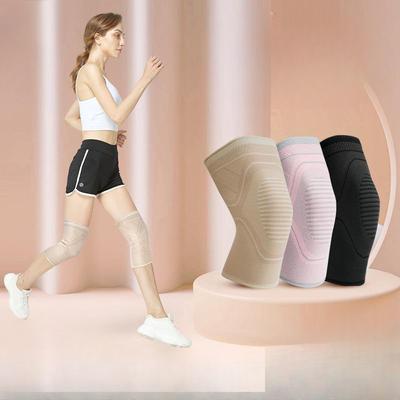 Genouillères de sport pour femmes avec corde à sauter pour protéger les genoux, antidérapantes, genouillères de badminton professionnelles, en silicone pour la course à pied