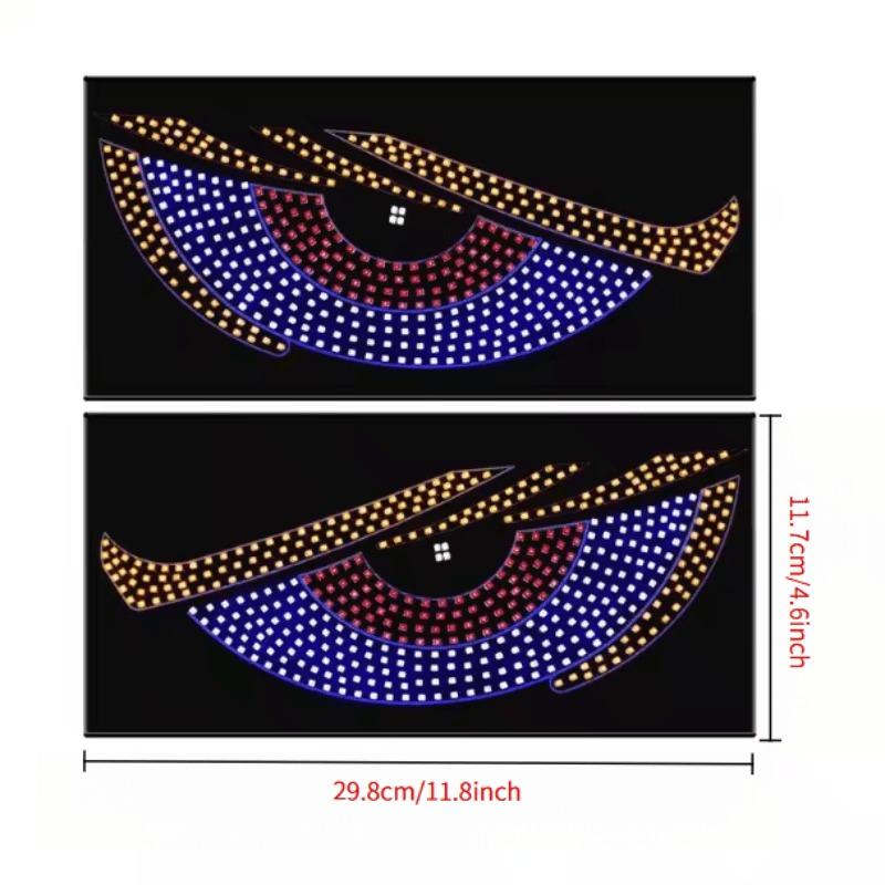 USB-betriebene LED-Autofensterlichtpaneele, Doppelte 30x12cm Aufkleber mit Mehrfachmodus-Controller