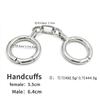 Polished Shining Stainless Steel Oval Wrist Ankle Cuffs Restraint Slave Handcuff Chain Connected Bracelet Bondage  Adult Toy