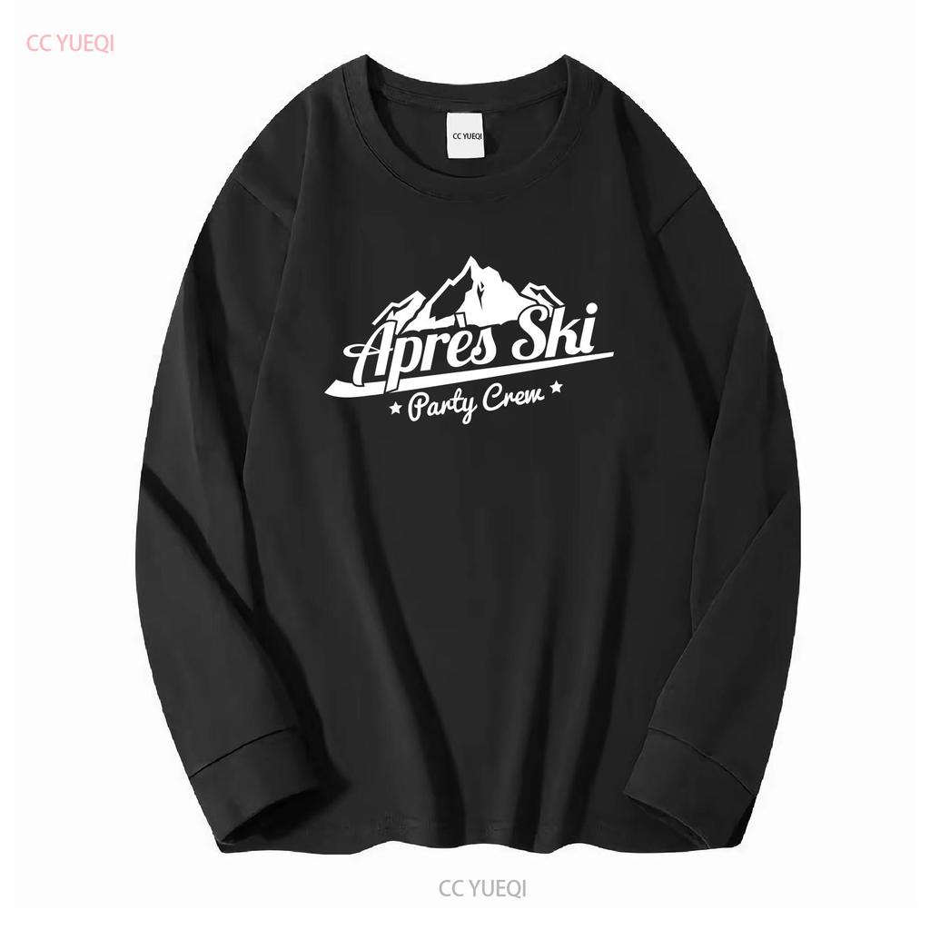 Aprs Ski Party Crew T Shirt Fun CulT Skiing Mountains Drinking Vacation S 5XL Vintage Washed Top For Everyday Wear Homme
