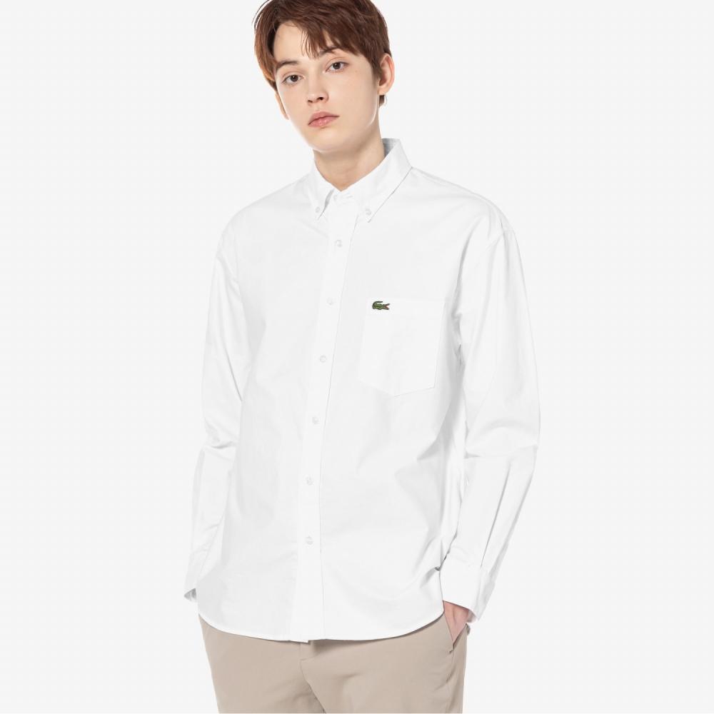 

LACOSTE Mens Relax Fit Oxford White