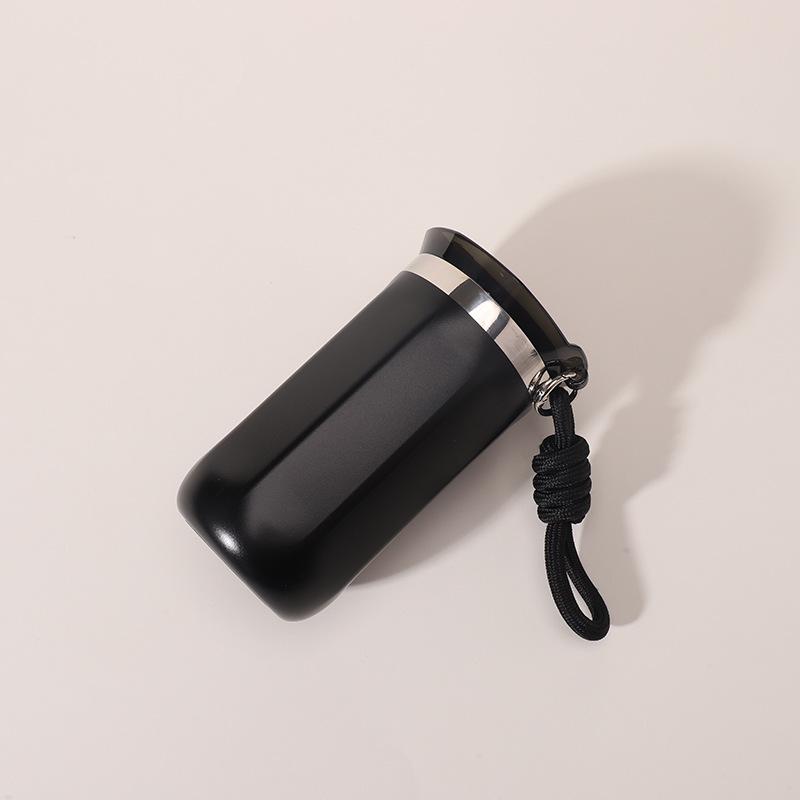 304 Stainless Steel Vacuum-Insulated Travel Coffee Cup with Lanyard for Hot and Cold Drinks