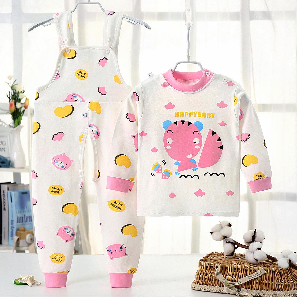 

Детский комплект из двух предметов: нижнее белье и комбинезон для малыша - защита животика, открытая промежность, осень/весна. 130 cm