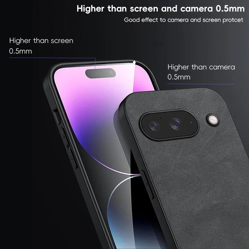 Custodia Magnetica in Pelle Retro per Google Pixel 9A Pixel9A 5G Custodia Cover per Telefono con Ricarica Wireless