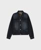 PROJECT3 Washed Denim Trucker Jacket [Dark Blue]_Tj0913