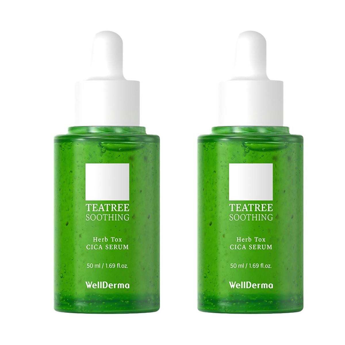 

WELLDERMA Tea Tree Soothing Herb Tox Cica Serum Calming & Hydrating Care 50ml x2
