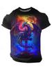Summer Daily Casual 3D Dragon Print Men's T-shirt Men's Street T-shirt Outdoor Sports Short Sleeve Urban Fashion Men's T-shirt