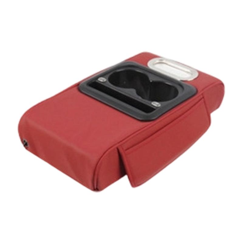 Multifunctional Auto Armrest Box Pad Leather Cushion with 2 Fast Charging USB Port And Storage Space