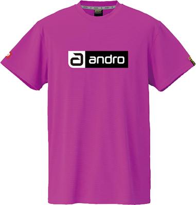 Andro Tischtennis Spiel Tischtennis Unisex Napa Deo Pink x Größe L T-Shirt, J.T.T.A (Japan Association) Genehmigt, T-Shirt, CB, Schwarz,