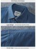 Men's Plus Size Summer Cotton Denim Short Sleeve Casual Lapel Shirt