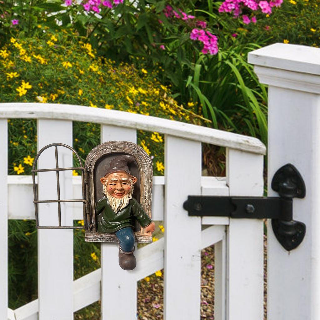 Garden Gnome Open The Door Garden Decor Resin Tree Faces Decor Outdoor  Garden Patio  Porch