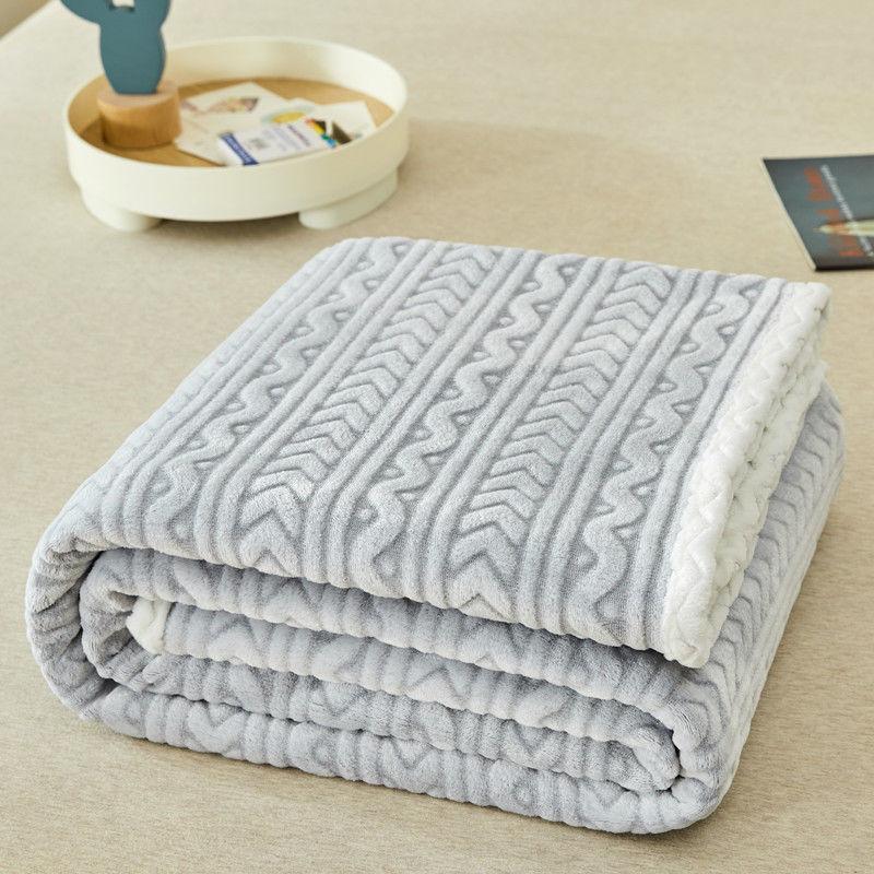 Winter Coral Fleece Blanket Office Nap Cover Flannel Student Dormitory Blanket Thick Double Bed Sheet
