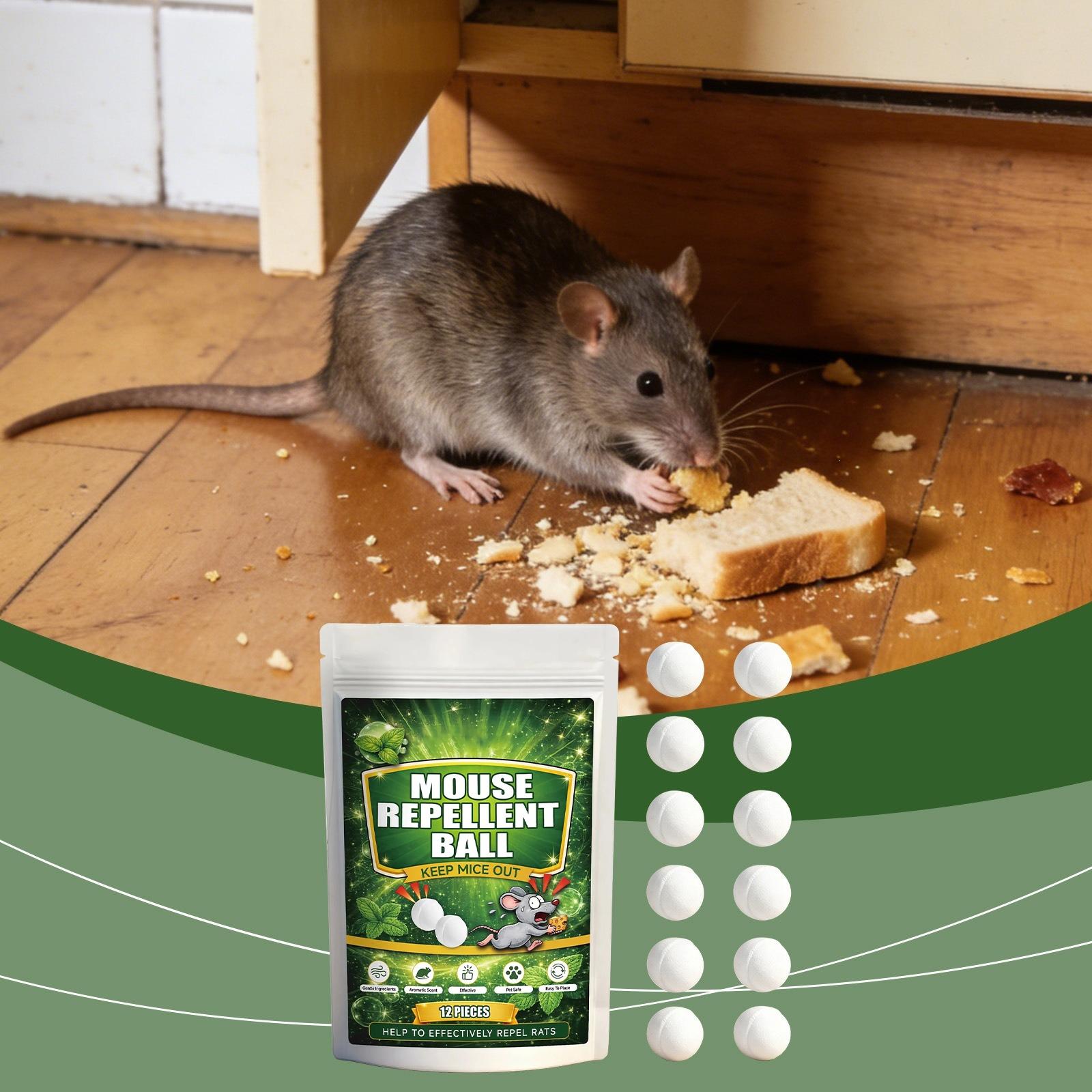 10 Pack Powerful Rat Repellents Pills, Natural Pest Deterrent For Home & Garden, Pet-Safe & Poison-Free, Easy-to-Use Rodent Control One Size