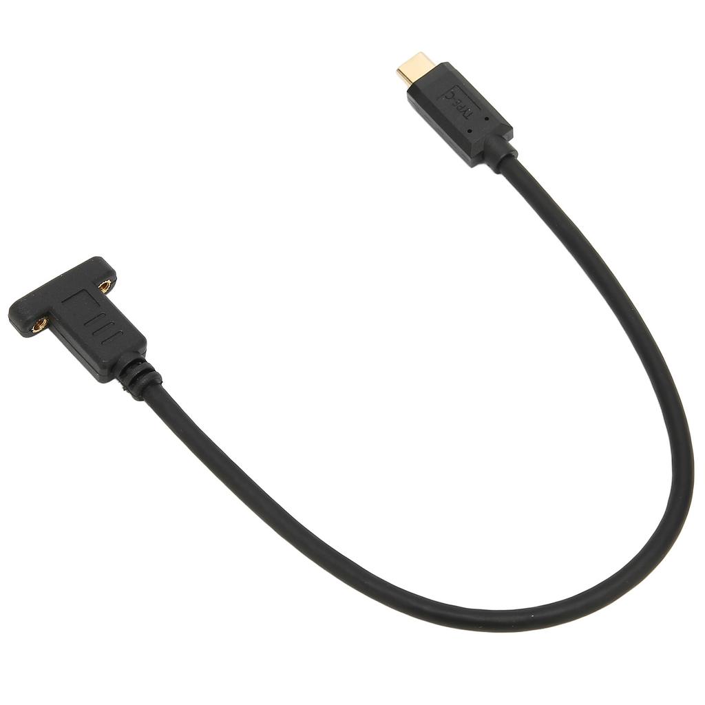 USB Extension Cable 0.3M USB 3.1 Type C Male to Female 10Gbps Gold Plated Data Cable with Panel Mounting Screw Hole