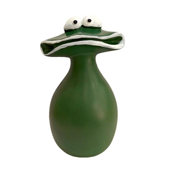 Whimsical Frog Garden Statue Cute Big Mouth Frog Figurine with Goofy Expression for Patio Lawn Yard Balcony Porch Outdoor Indoor Decor