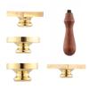 Wooden Wax Sealing Stamp Handle Brass Sealing Wax Stamps Head Retro Rosewood Handle Wax Seal Copper Head for Scrapbooking