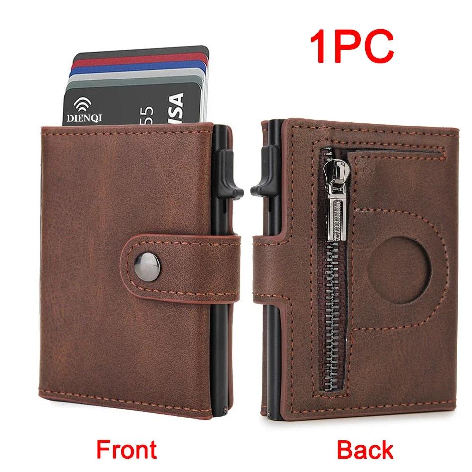 Rfid Leather Airtag Men Wallets Credit Card Holder Wallets for Air Tag Tracker Gifts for Men Custom Slim Wallet Money Bag