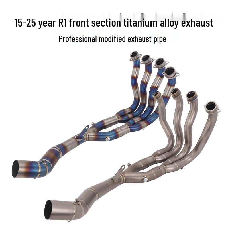 Motorcycle YZF-R1 Exhaust Pipe Titanium Front Section (2015-2025) Modification Accessory