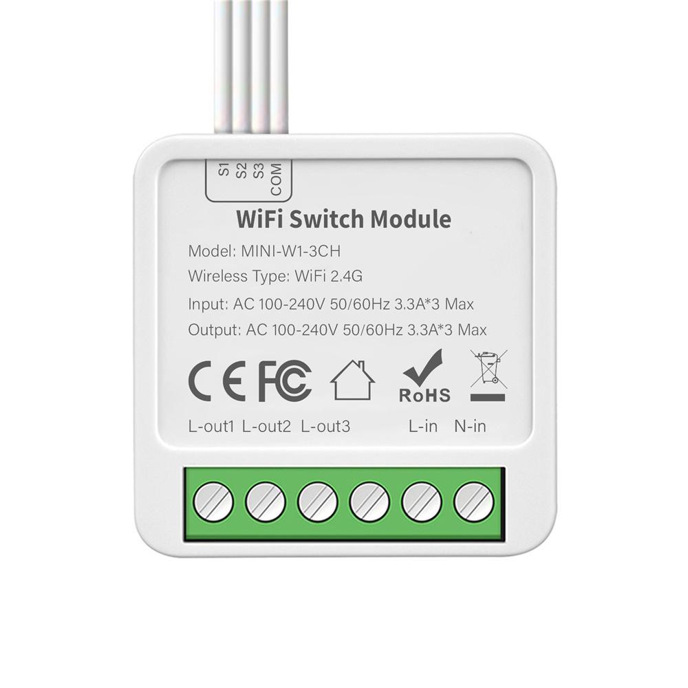 Tuya Mini 2/3/4 Gang Wifi Smart Switch 2 Way Modul On Off Breaker Comutatoare de voce fără fir de la distanță pentru Google Home Alexa Alice
